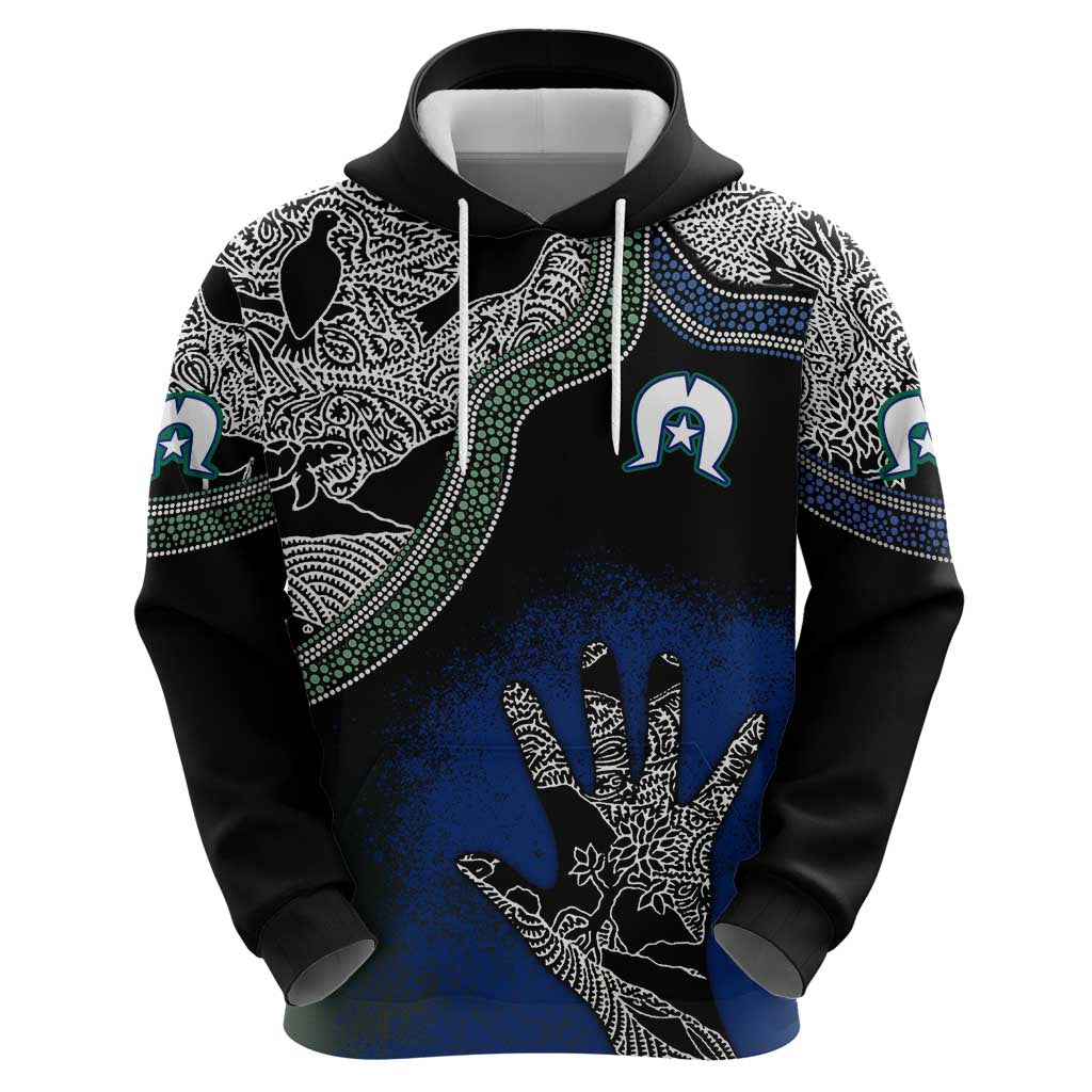 Black And White Aboriginal - Torres Strait Islanders Flag Hoodie TS04
