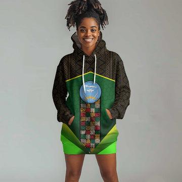 Mali Map Hoodie Dress Vulture in Gliding Flight - African Patterns Design TS04