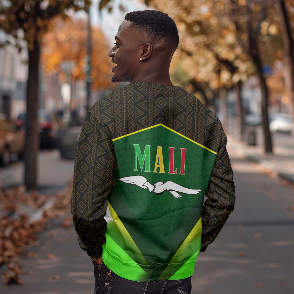 Mali Map Sweatshirt Vulture in Gliding Flight - African Patterns Design TS04