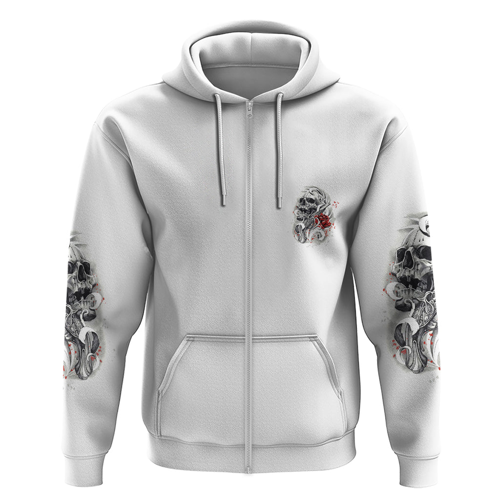 P Me Off Tattooed Skull Rose Hoodie TS04
