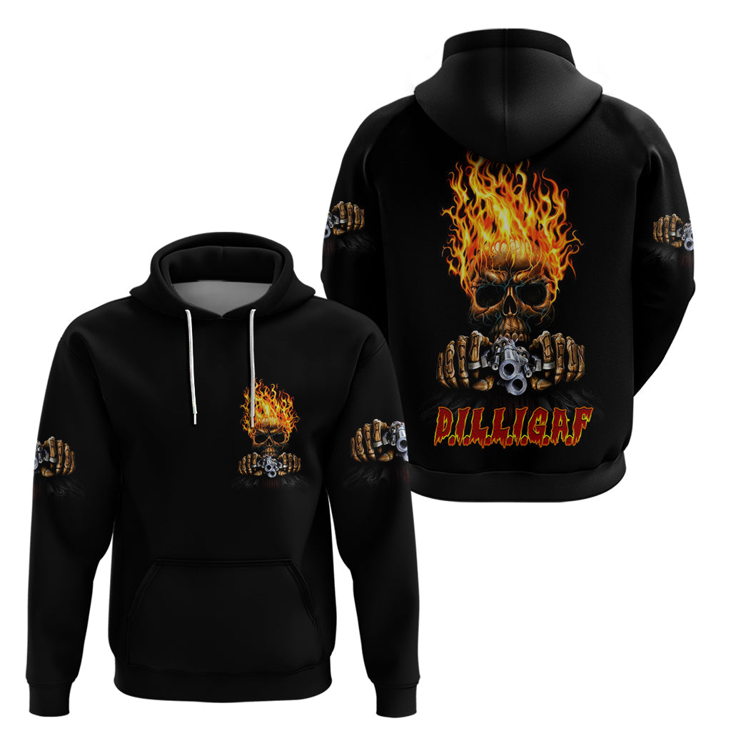 Dilligaf Flame Skull With G Hoodie TS04