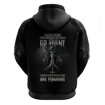 I Hate It When The Voices In My Head Skull Hoodie TS04