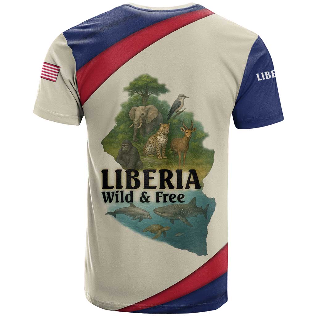 Liberia Wildlife T shirt African Safari and Ocean Marine Life TS04