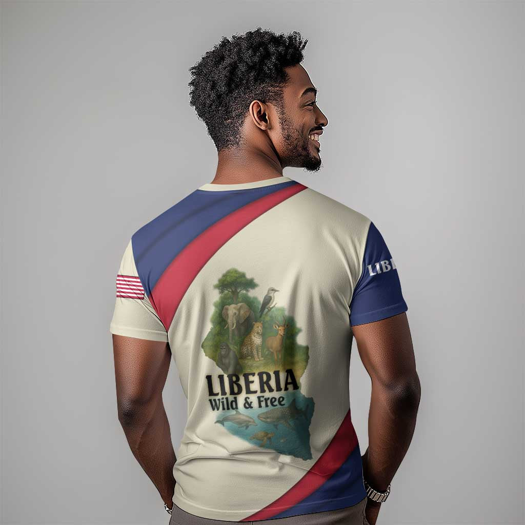 Liberia Wildlife T shirt African Safari and Ocean Marine Life TS04