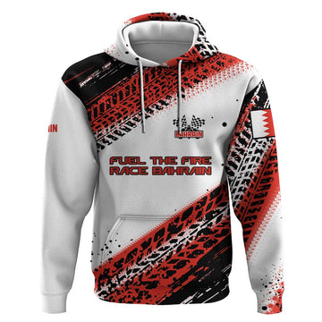 Formula 1 Inspired Bahrain Race Hoodie with Checkered Flag Print TS04