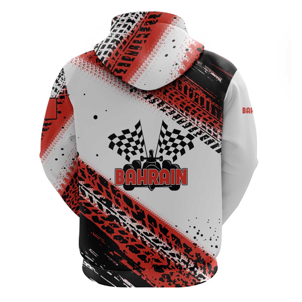 Formula 1 Inspired Bahrain Race Hoodie with Checkered Flag Print TS04
