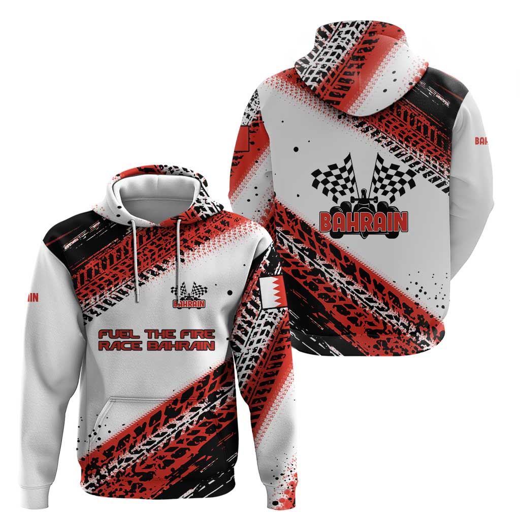 Formula 1 Inspired Bahrain Race Hoodie with Checkered Flag Print TS04