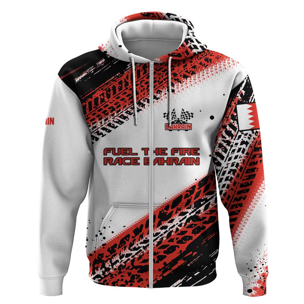 Formula 1 Inspired Bahrain Race Hoodie with Checkered Flag Print TS04