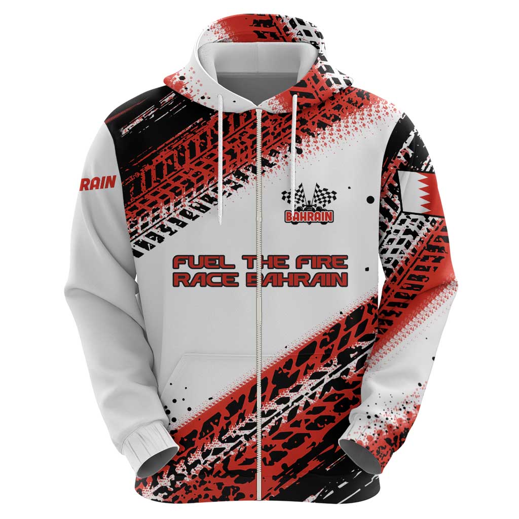 Formula 1 Inspired Bahrain Race Hoodie with Checkered Flag Print TS04