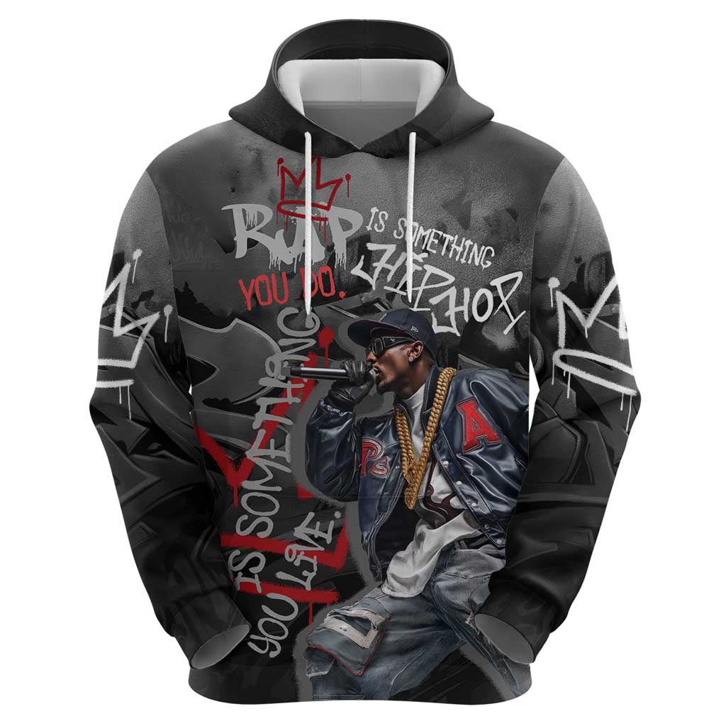 Rap Star Streetwear Hoodie with Graffiti Lettering and Hip Hop TS04