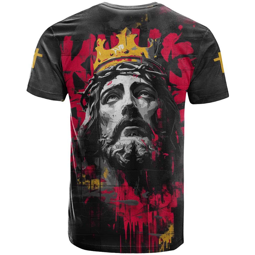 Jesus Graffiti Design T shirt Crowned Portrait and Urban Street Art Style TS04