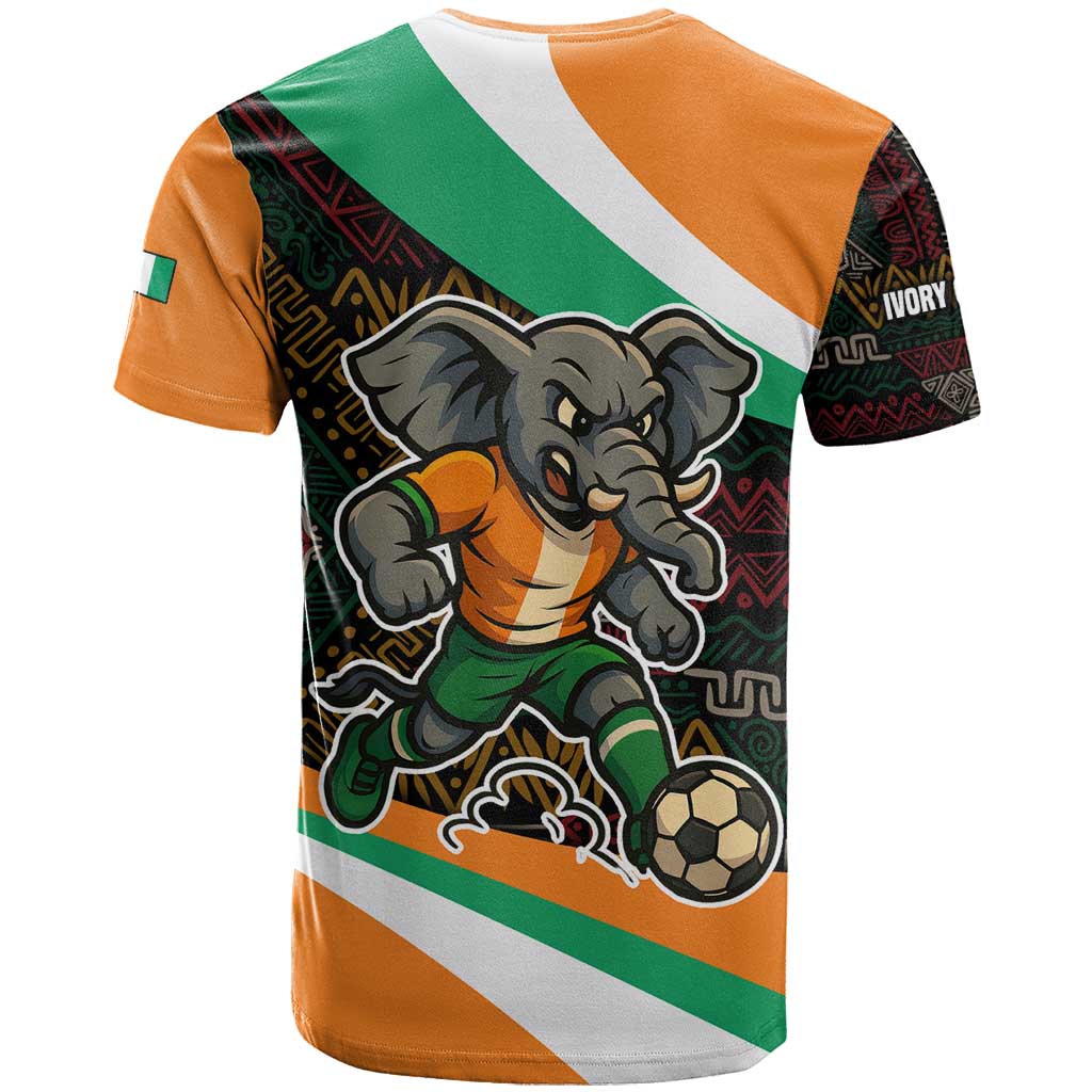 Ivory Coast Elephants Football T shirt Soccer with Tribal Pattern TS04