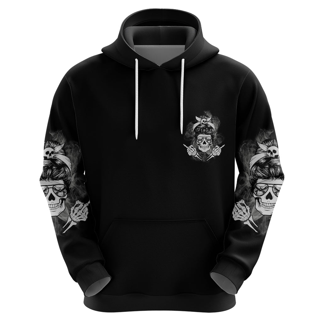 I Do What I Want Skull Black And White Hoodie TS04