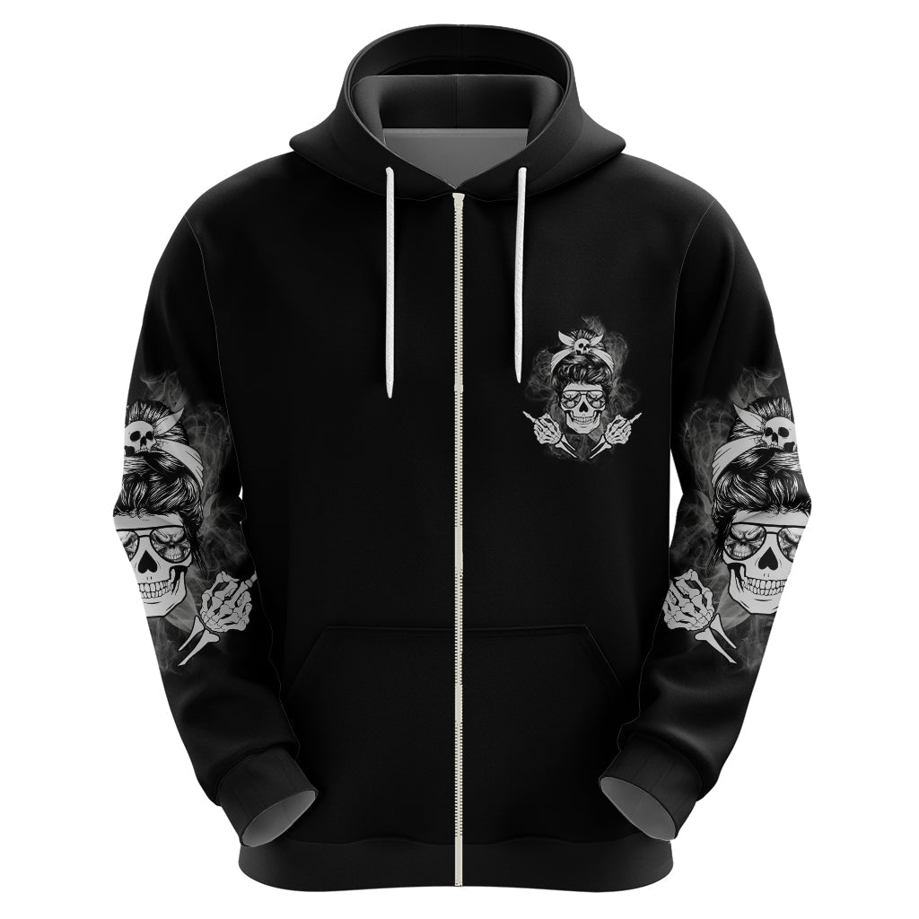 I Do What I Want Skull Black And White Hoodie TS04