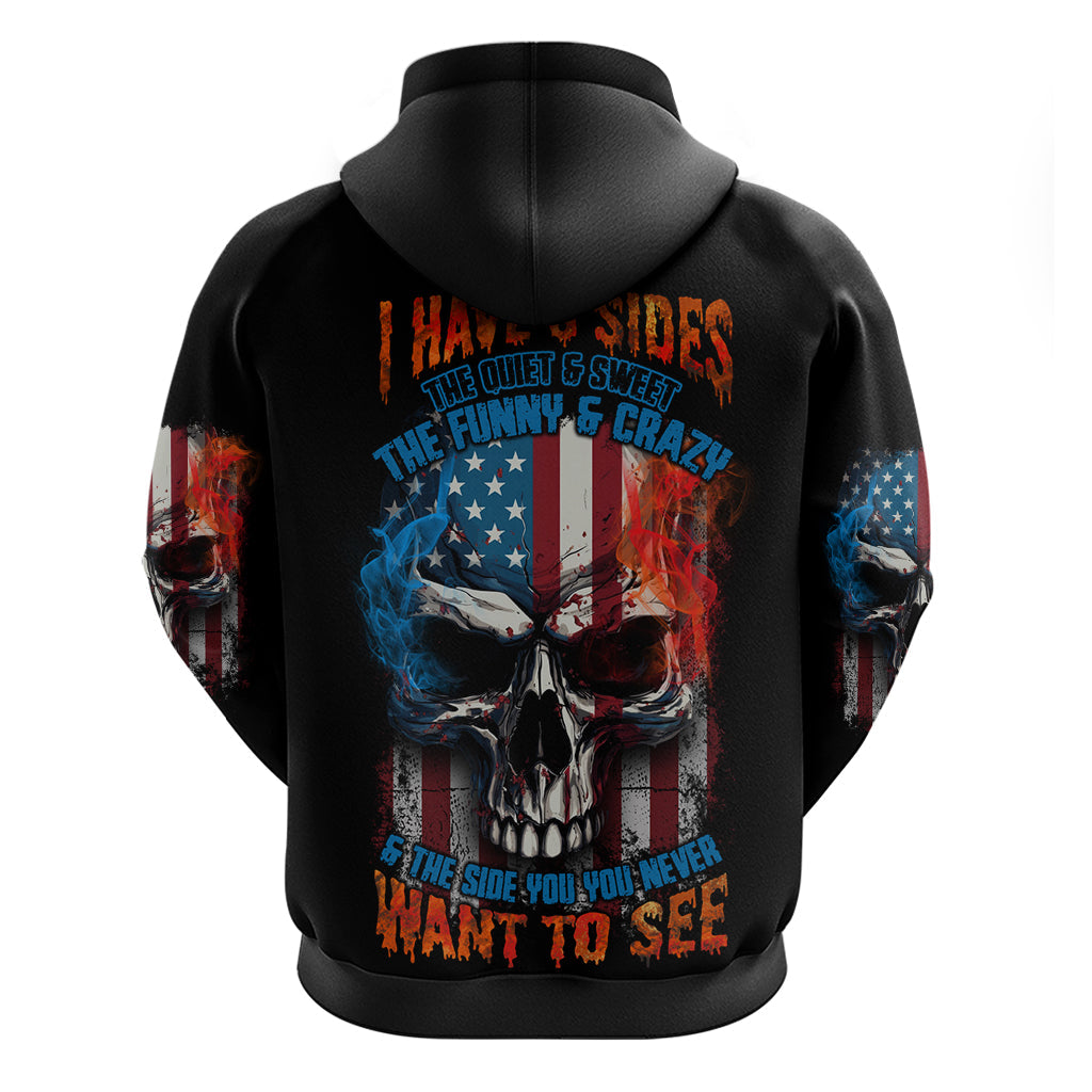 I Have Three Sides Skull Flag Hoodie TS04