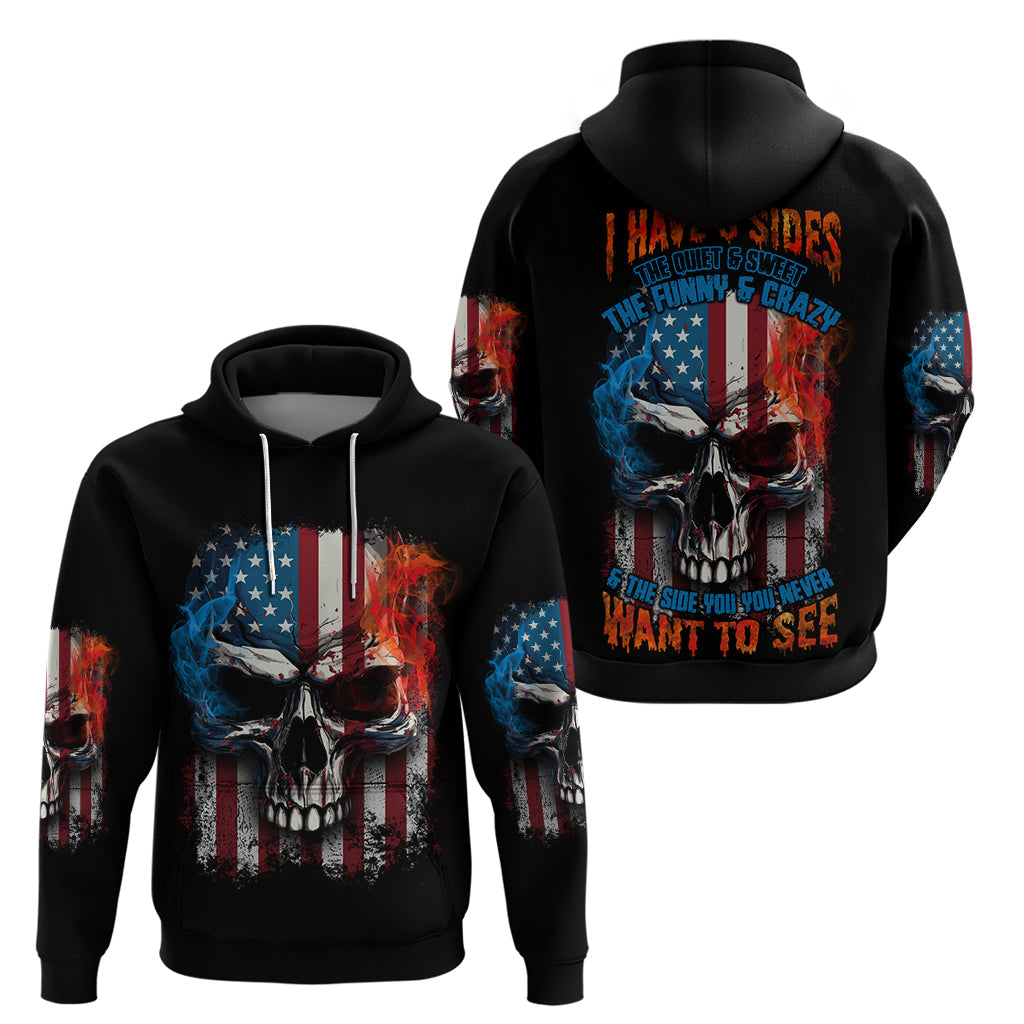 I Have Three Sides Skull Flag Hoodie TS04