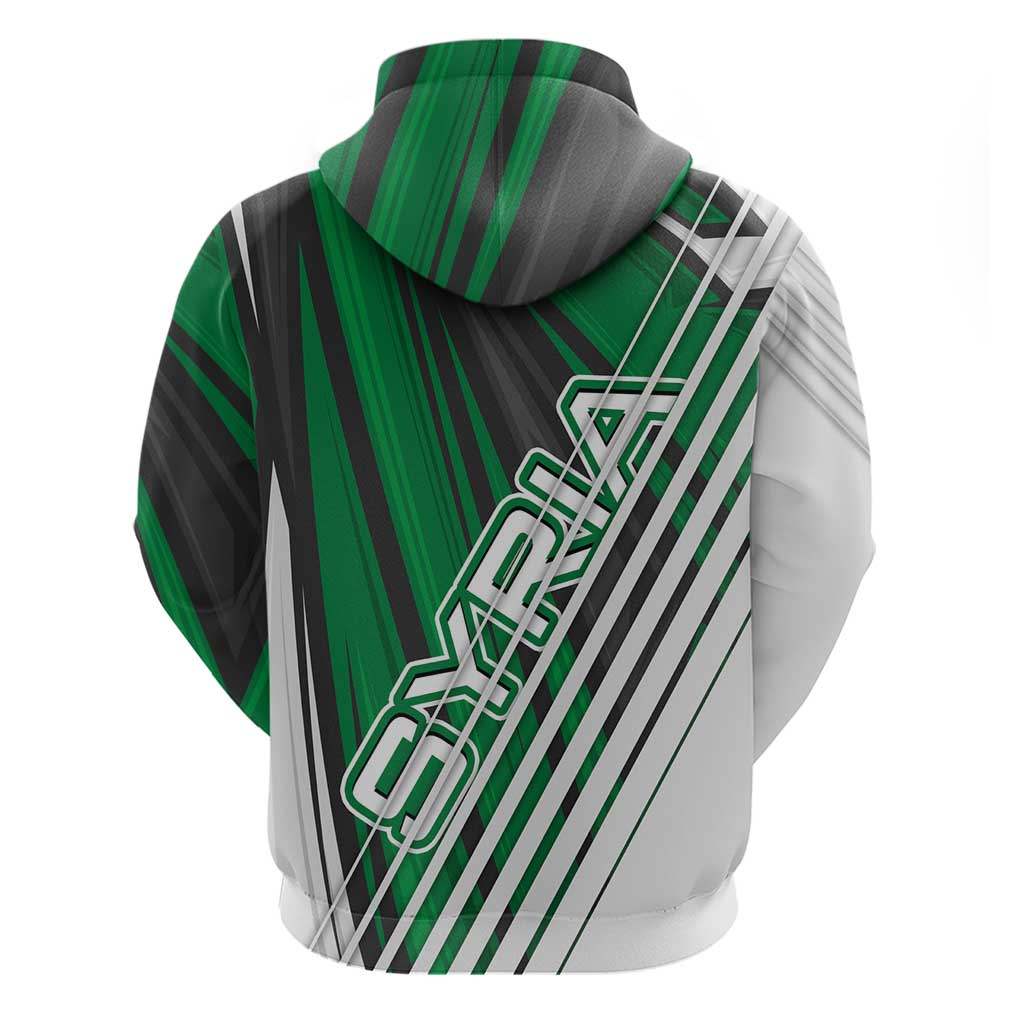 Modern Syria Flag Hoodie with Green and Black Diagonal Stripe Design TS04
