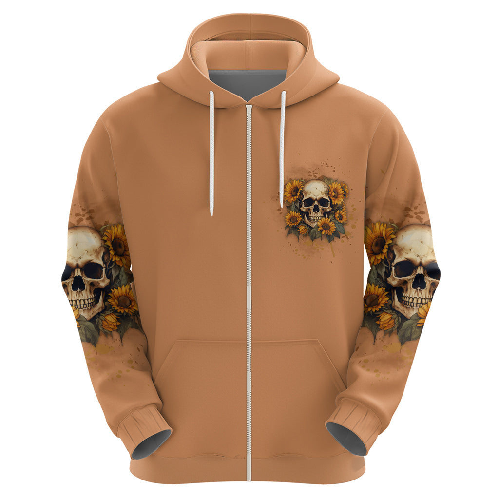 She Is Sunshine Sunflower Skull Hoodie TS04