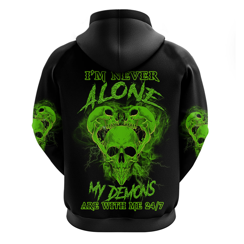 I'm Never Alone Skull Demon Hoodie TS04