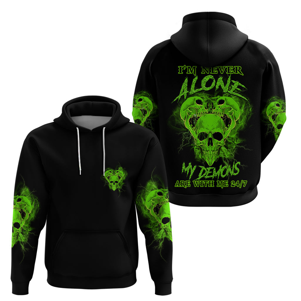I'm Never Alone Skull Demon Hoodie TS04