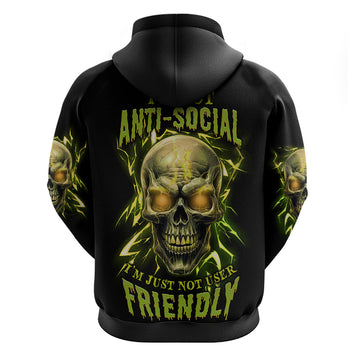 I'm Not Anti-social Mad Skull Hoodie TS04