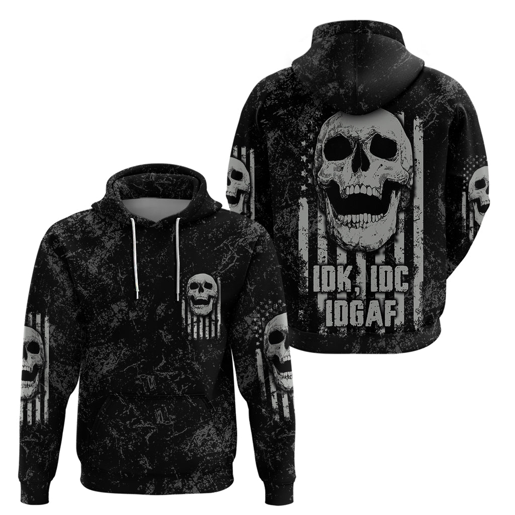 IDGAF Flag Skull Hoodie TS04