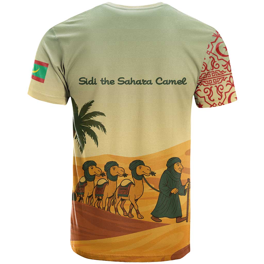 Mauritania T shirt - Sidi the Sahara Camel Cartoon and Desert Caravan Design TS04