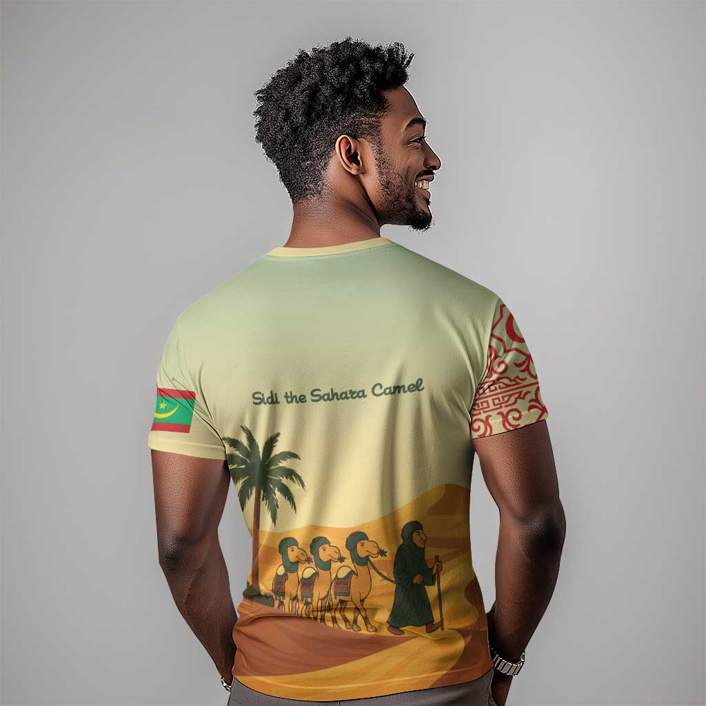 Mauritania T shirt - Sidi the Sahara Camel Cartoon and Desert Caravan Design TS04