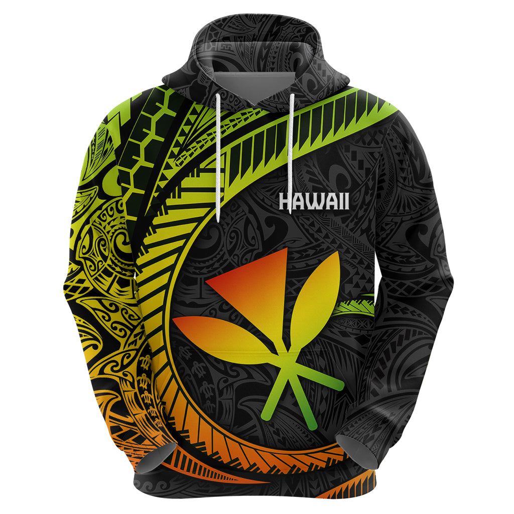 Hawaii Kanaka Maoli Hoodie Polynesian Tornado Infusion Gradient TS04