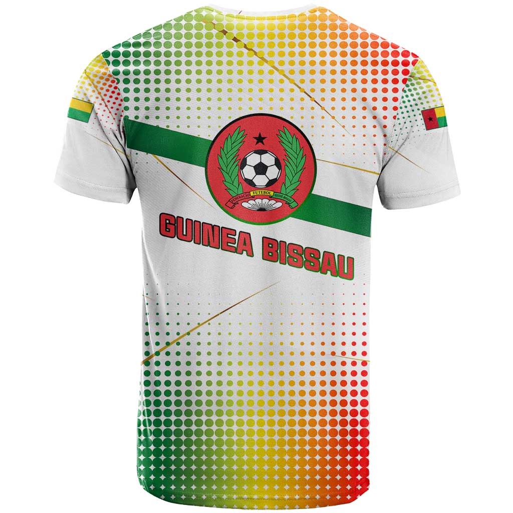 Guinea Bissau T shirt White Green Red Gradient TS04