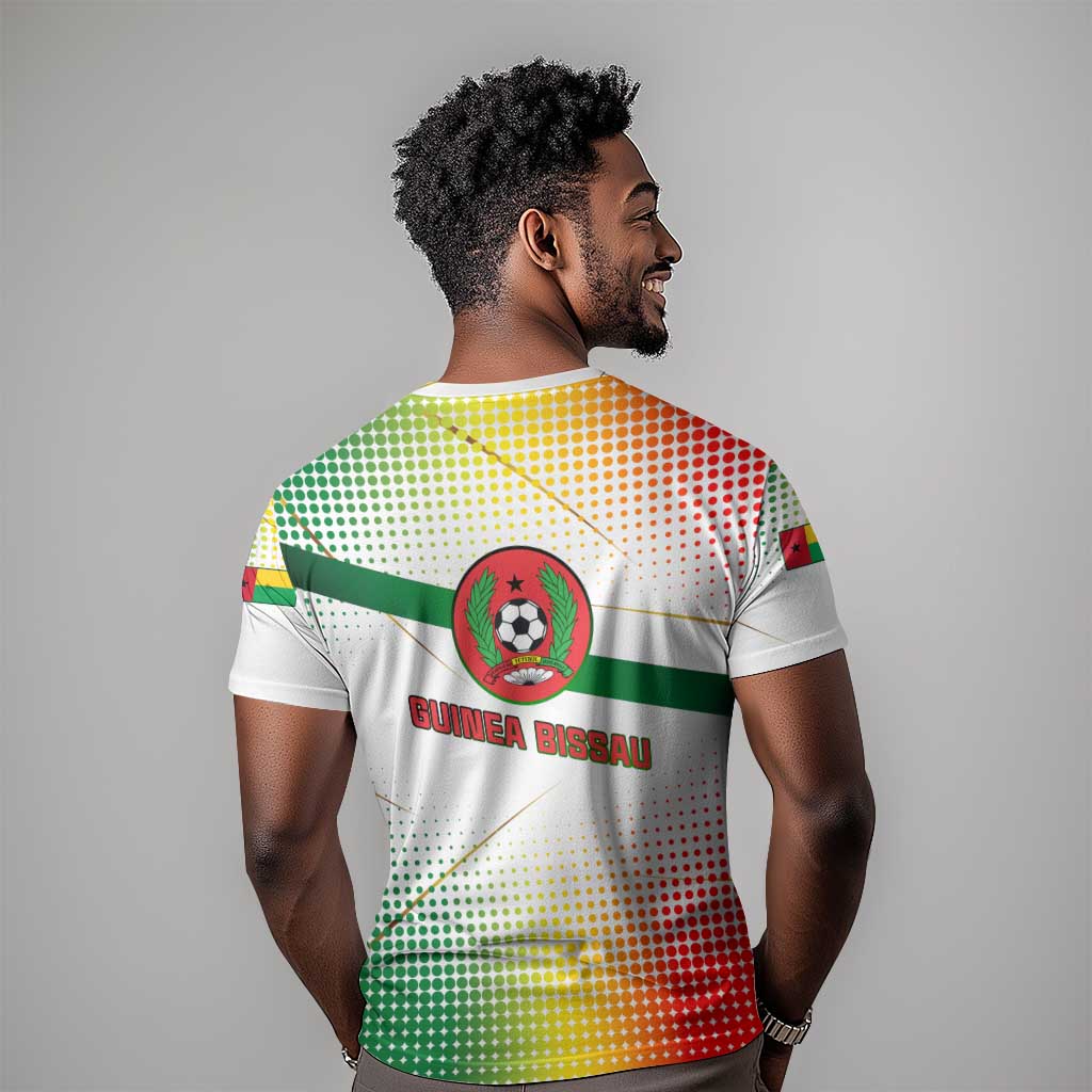 Guinea Bissau T shirt White Green Red Gradient TS04