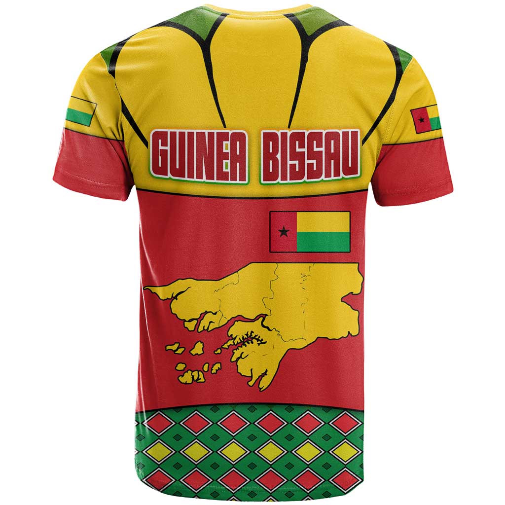 Guinea Bissau T shirt Red Yellow Green Geometric TS04