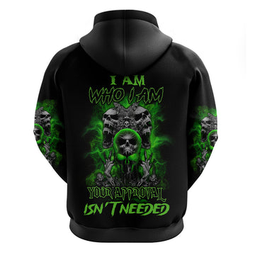 I Am Who I Am Skull Hoodie TS04