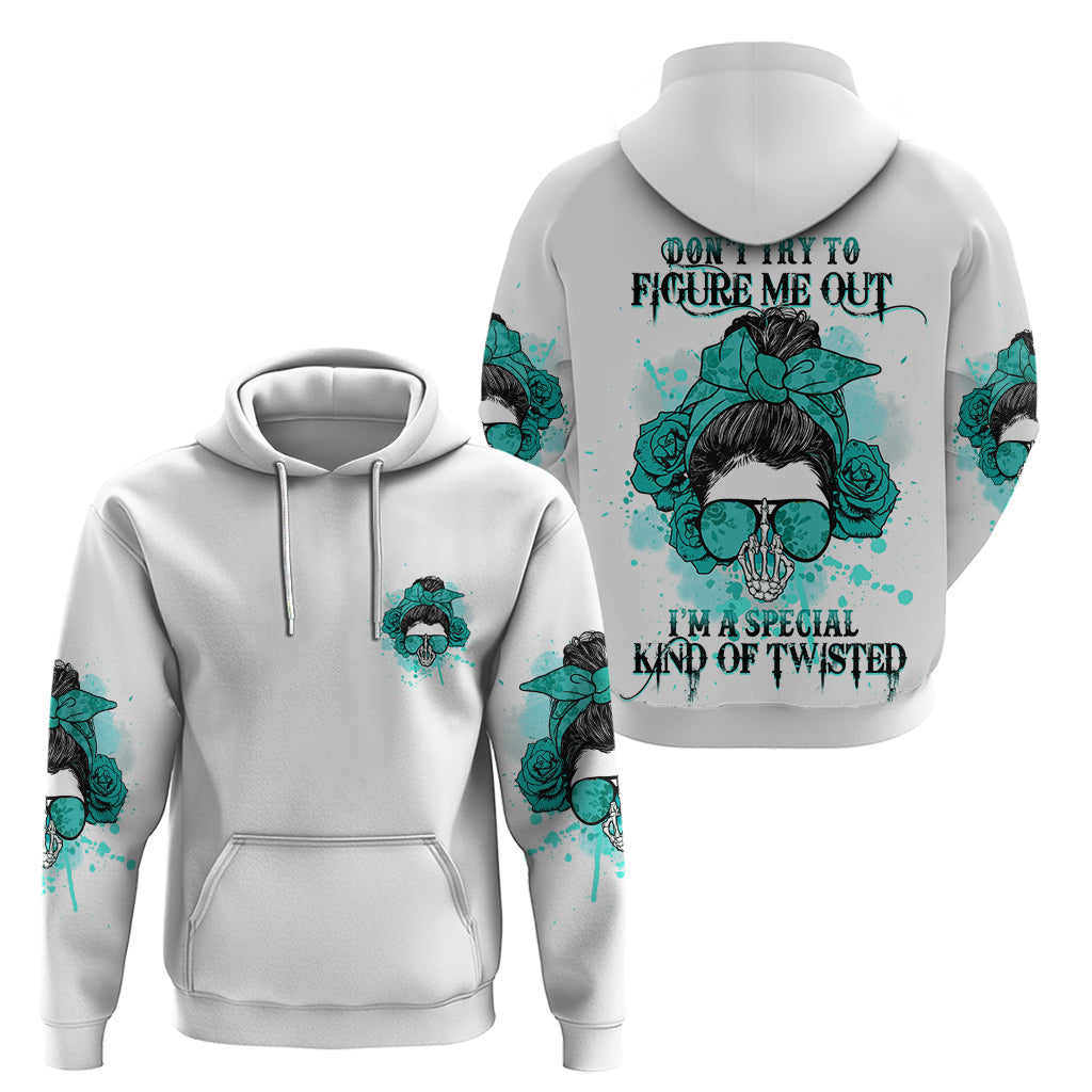 Don't Try To Figure Me Out Messy Bun Hoodie TS04