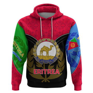 Eritrea Hoodie Coat Of Arms And Map With Cross TS06