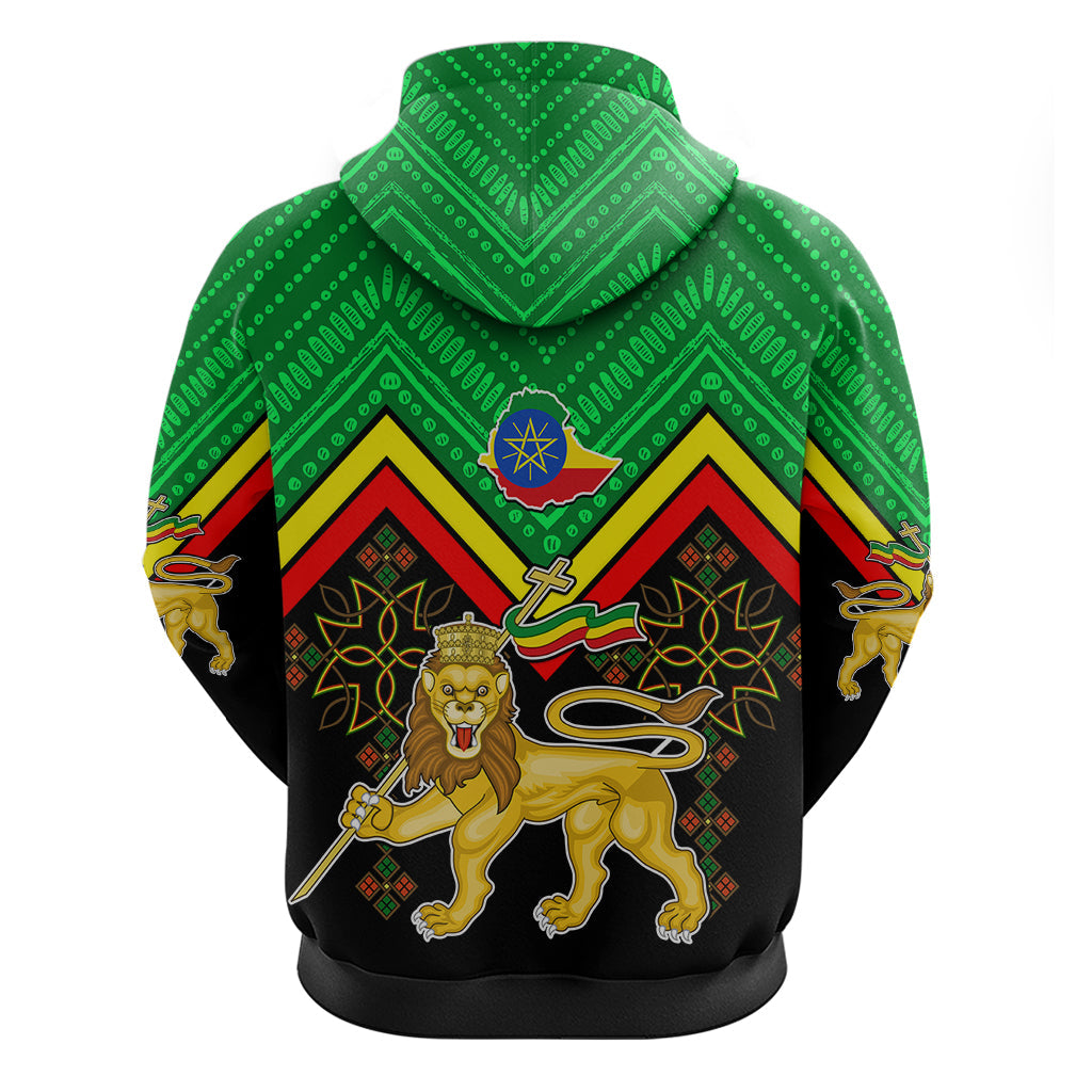 Ethiopia Hoodie Coat Of Arms With Hand Drawn Pattern TS06