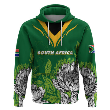 South Africa Hoodie King Protea With Flag TS06