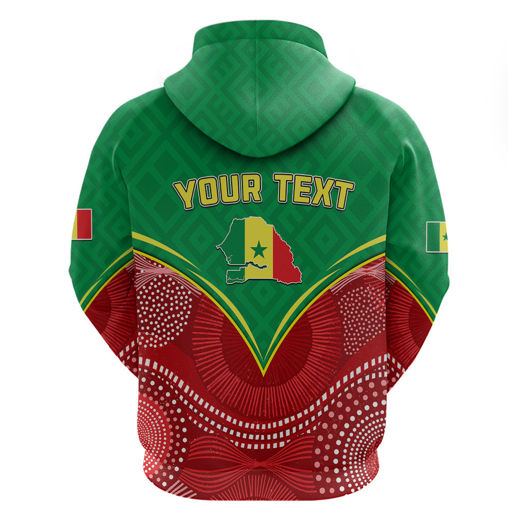 Personalised Senegal Hoodie Africa Tribal Pattern With Coat Of Arms TS06