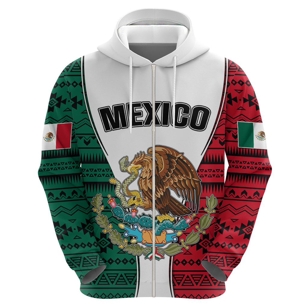 Personlised Mexico Hoodie Coat Of Arms With Mexican Aztec Pattern TS06