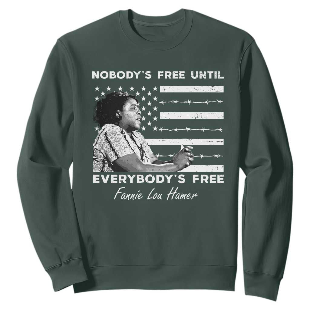 Fannie Lou Hamer Sweatshirt Nobody's Free Until Everybody's Free Black History TS09