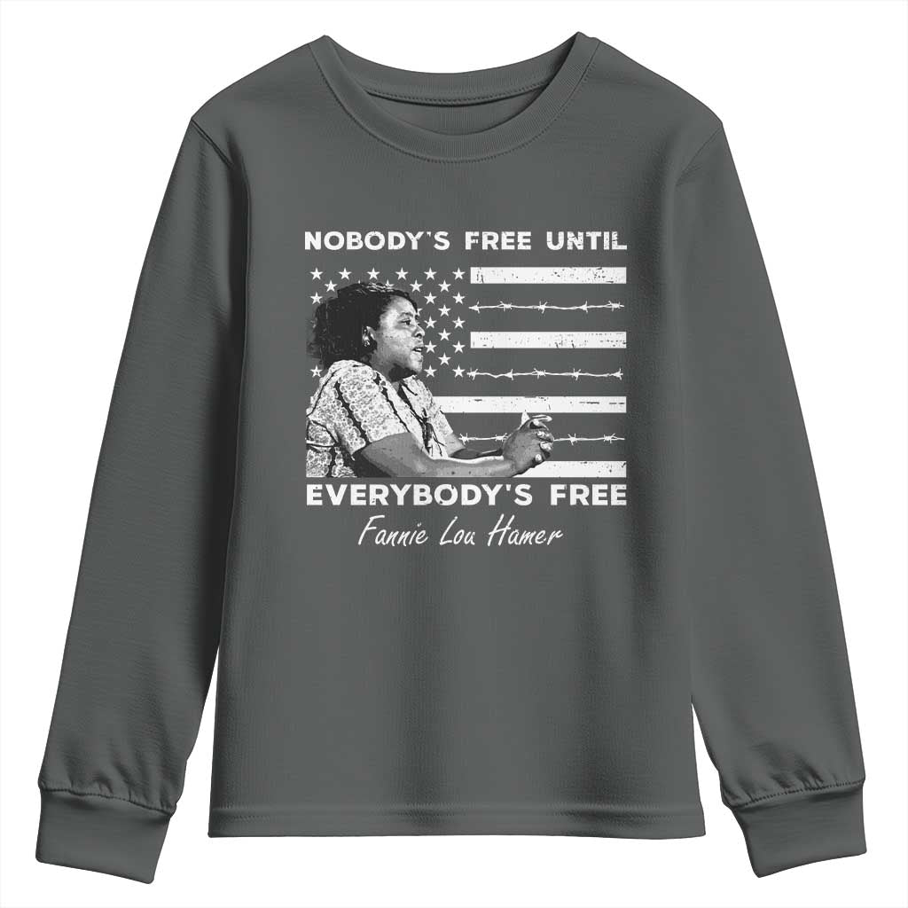 Fannie Lou Hamer Youth Sweatshirt Nobody's Free Until Everybody's Free Black History TS09