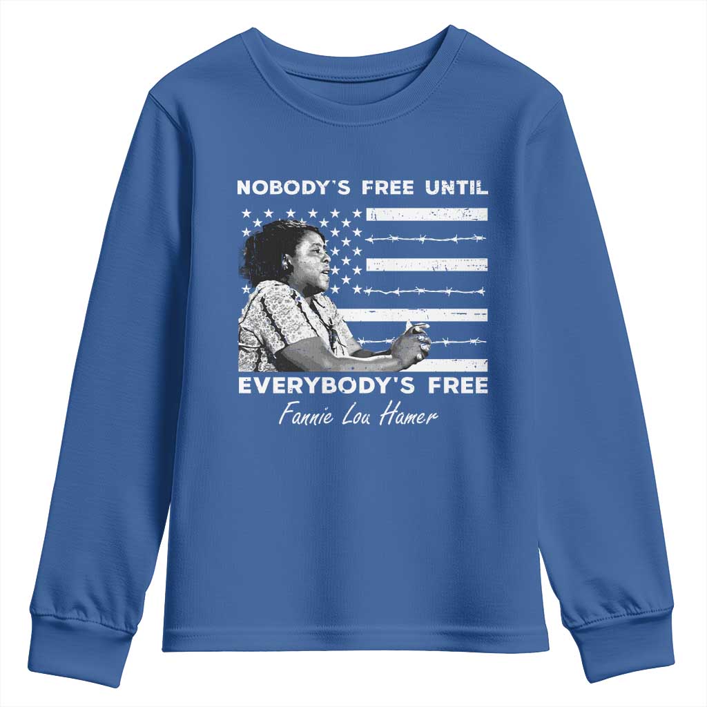 Fannie Lou Hamer Youth Sweatshirt Nobody's Free Until Everybody's Free Black History TS09