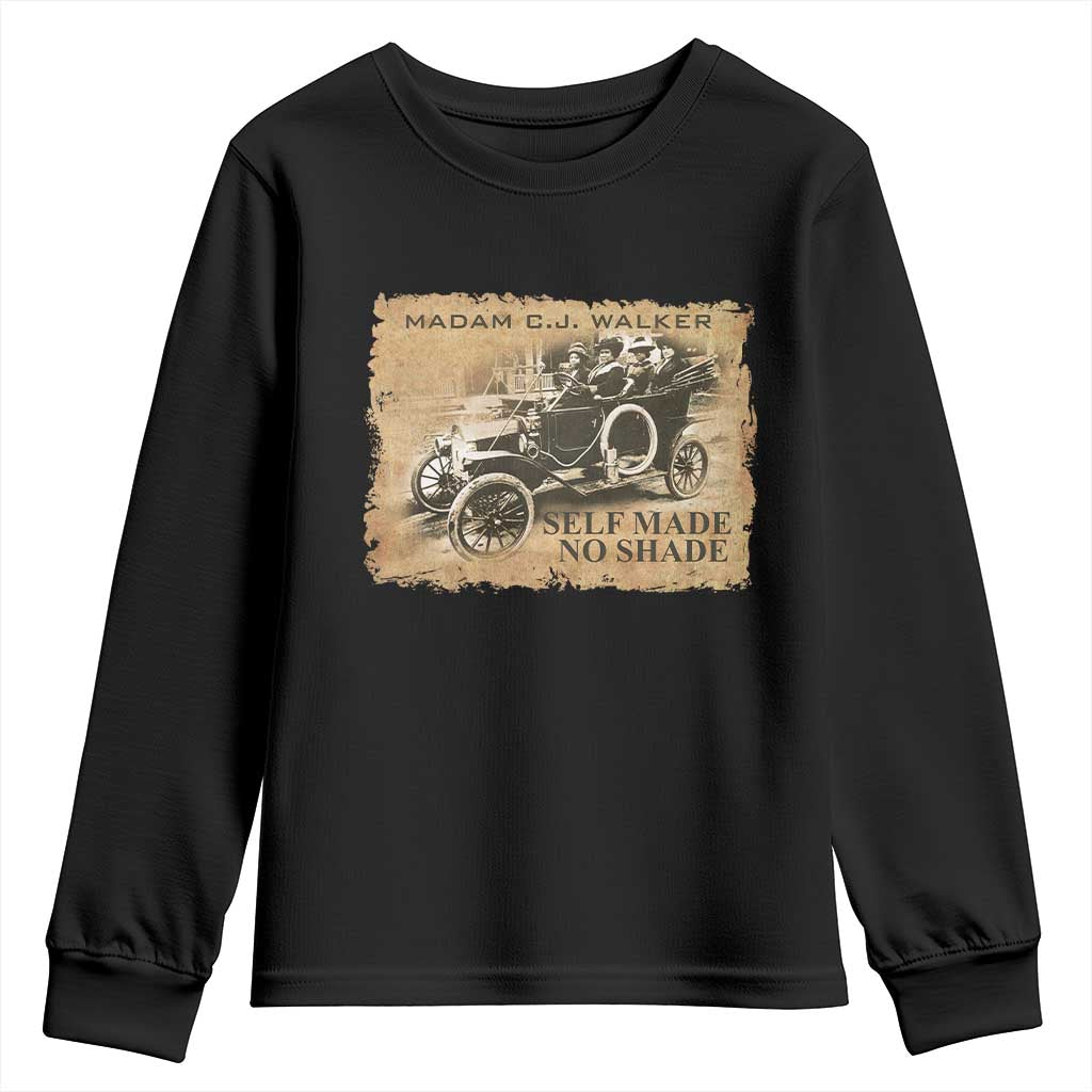 Madam C.J. Walker Youth Sweatshirt Self Made No Shade Black History TS09