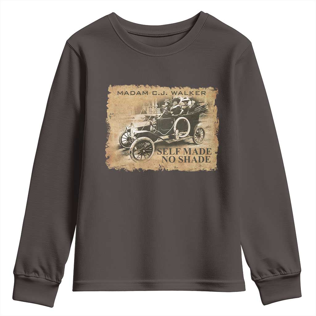 Madam C.J. Walker Youth Sweatshirt Self Made No Shade Black History TS09