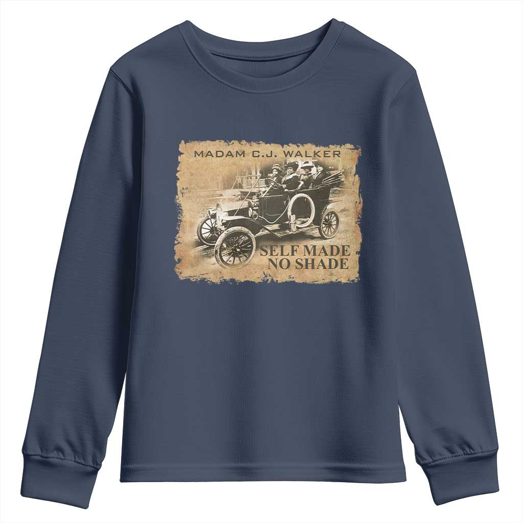 Madam C.J. Walker Youth Sweatshirt Self Made No Shade Black History TS09