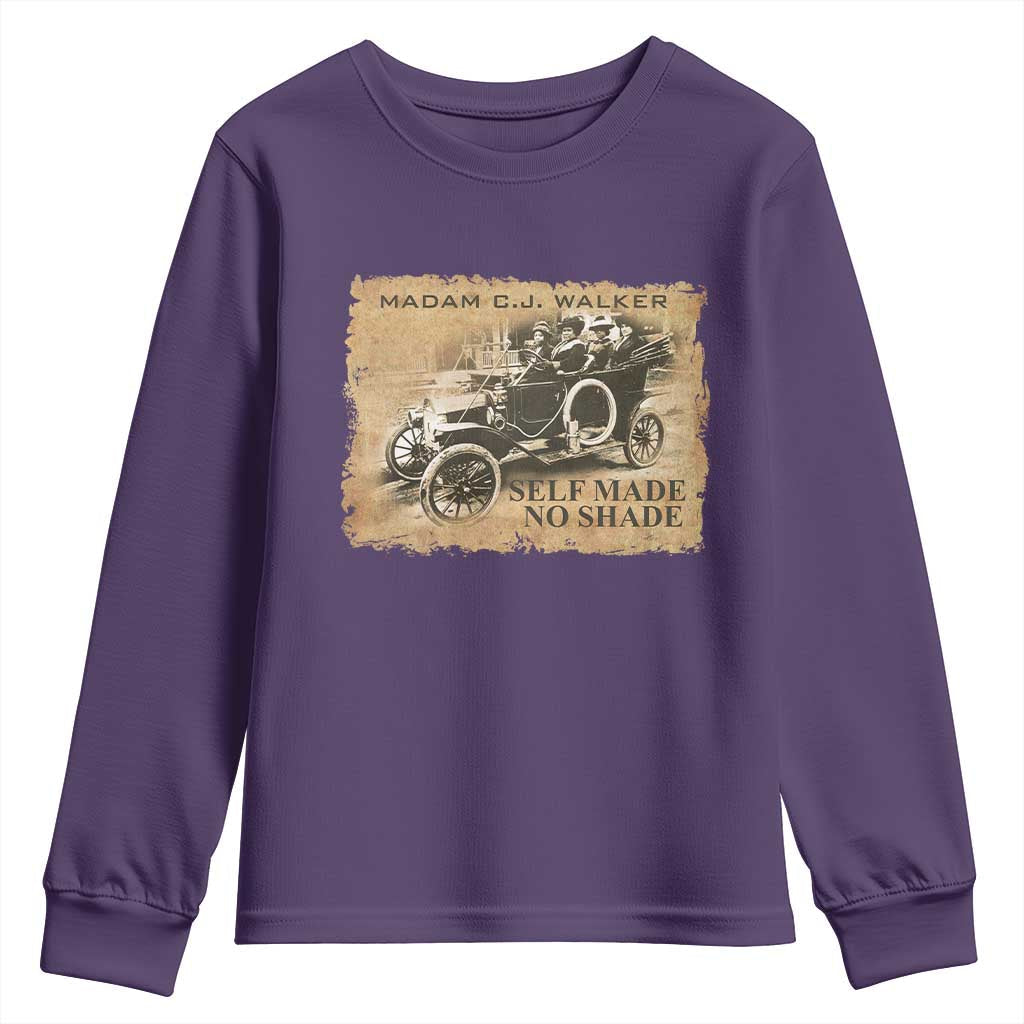 Madam C.J. Walker Youth Sweatshirt Self Made No Shade Black History TS09