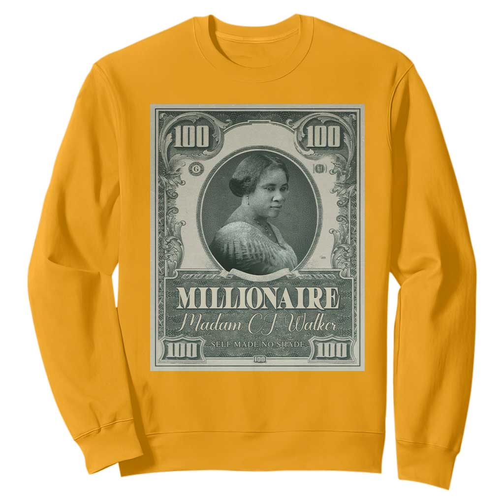 Madam C.J. Walker Sweatshirt Millionaire Black Women Pride TS09