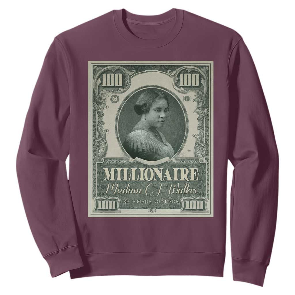 Madam C.J. Walker Sweatshirt Millionaire Black Women Pride TS09