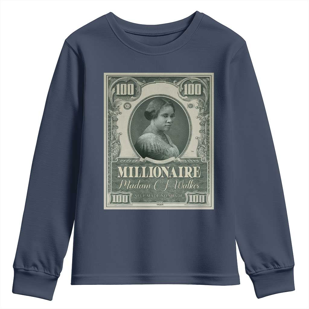 Madam C.J. Walker Youth Sweatshirt Millionaire Black Women Pride TS09