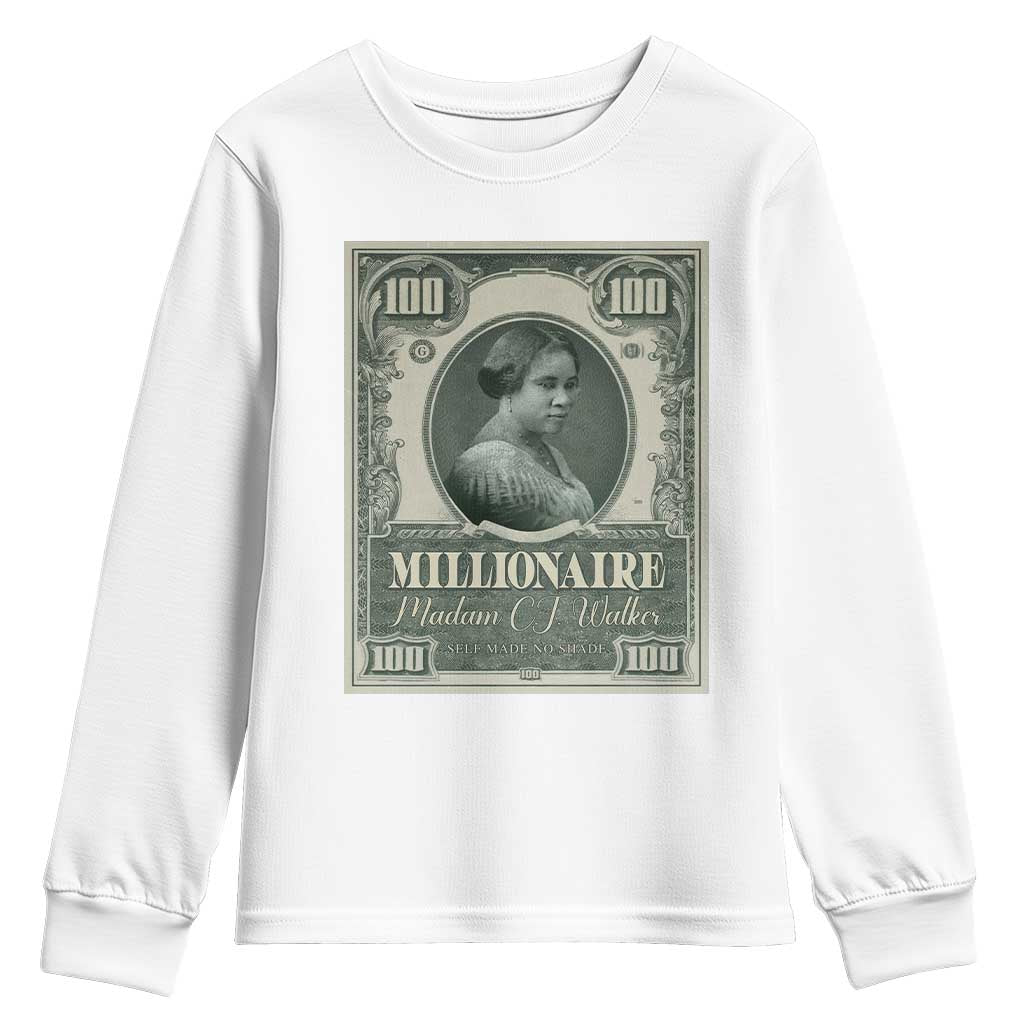 Madam C.J. Walker Youth Sweatshirt Millionaire Black Women Pride TS09